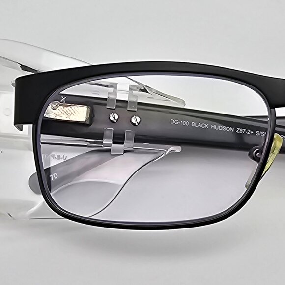 Hudson Optical DG-100 Black PSS-45 Safety Eyeglasses Frame w/ Side Shields 54mm - Picture 14 of 14